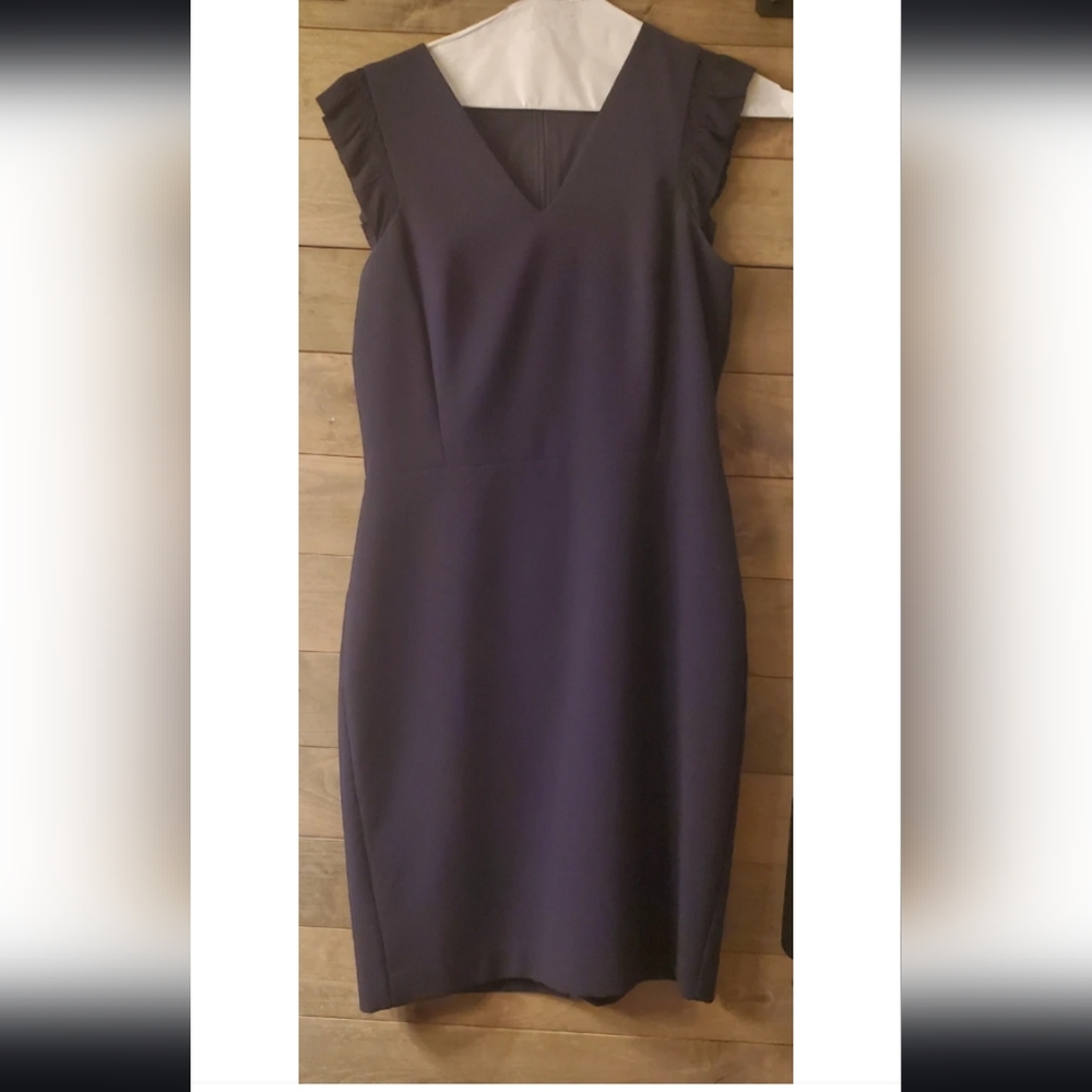 Navy Ann Taylor Sheath Dress, Size 8